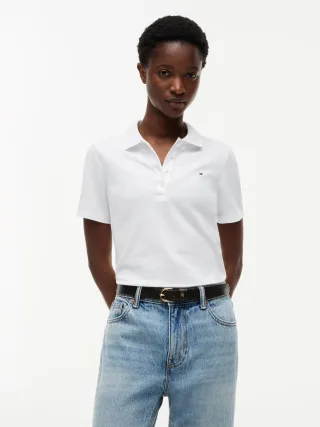 1985 SLIM PIQUE POLO SS Th Optic White - Gr. - M