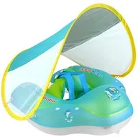 Sport-Knight® Schwimmring Baby Schwimmring – Schwimmtrainer mit Sicherheitsgurt & UV-Schutz