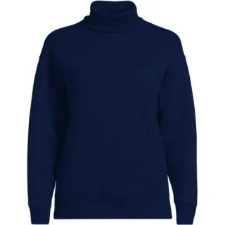 Serious Sweats Rollkragenpullover für Damen, Damen, size: regular, Rot, Baumwoll-Mischung/Polyester-Mischung, by Lands' End