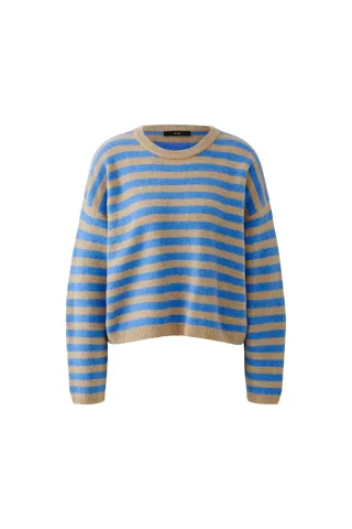 Oui - Pullover camel blue - Gr. - 36
