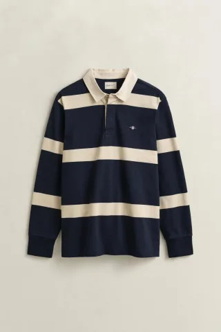 GANT - Gestreiftes Rugger evening blue - Gr. - XXL