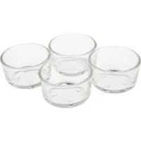 VBS Teelichthalter Teelichtgläser 4er-Pack, 2,5 cm hoch