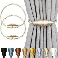 Agger Raffhalter Magnetische Raffhalter 2 Stück für Vorhänge – Dekorative Seil, (2-tlg), Raffhalter mit Magnetverschluss für Innen- und Außenbereich