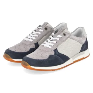 Sioux Low Sneaker ROJARO  Grau - Gr. 41 -  Leder und Textil