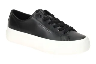 Calvin Klein YW01771 0GM VULC FLATFORM Damenschuhe schwarz bright white Plateau