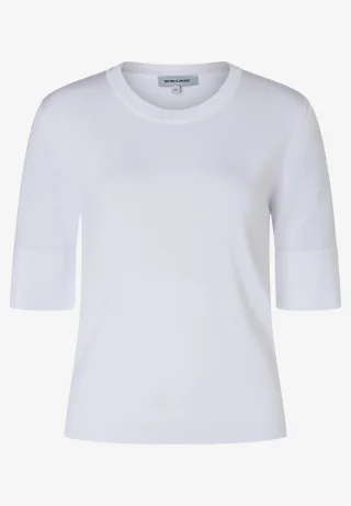 MORE & MORE - Feinstrick-Pullover weiß - Gr. - 44