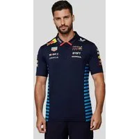 Castore Poloshirt Red Bull Formel 1 Team Polo Shirt Motorsport Sportshirt Original Teamdesign mit Logos auf Brust, Rücken und Ärmeln