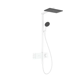 Hansgrohe Showerpipe Raindance Alive Q 210/340 2jet mit Thermostat mattweiss, 24590700 24590700