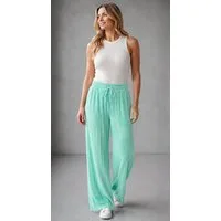 Worldclassca Stoffhose Worldclassca Crinkle-Hose Stoffhose Plissierte Weite Sommerhose Neue Kollektion - Stilvolle und gemütliche Sommer Mode für Damen