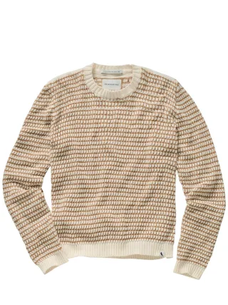 Peregrine Herren Island-Crochet-Jumper Braun 100 % Baumwolle (bio)