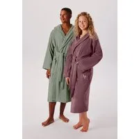 Bruno Banani Unisex-Bademantel Robby, ideal für Sauna & Spa, Standard, Premium und Überlänge, Langform, Walkfrottee, Kapuze, Gürtel, Damen & Herren Bademäntel, Baumwolle, mit Taschen, Sauna, XS-3XL