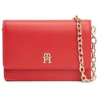Tommy Hilfiger Kartenetui TH ICON CARD HOLDER W/CHAIN, Damen Geldbeutel, Portemonnaie, Minibag mit TH-Logoemblem