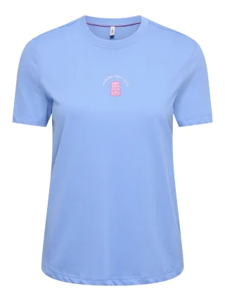 ONLY - ONLFOODIE REG S/S TOP BOX JRS Cornflower Blue - Gr. - S