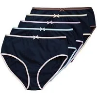 Ulla Popken Midislip Midislips 5er-Pack farbige Kanten