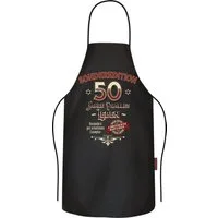 RAHMENLOS® Grillschürze Küchenschürze als Geschenk zum 50. Geburtstag: Sonderedition 50