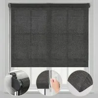 Rollo Seitenzugrollo Verdunkelungsrollo ohne Bohren verdunkelnd Rollo, Sekey, verspannt, Klemmfix, Nachhaltiges Papiergewebe mit Leinenstruktu Seitenzugrollo Sichtschutz