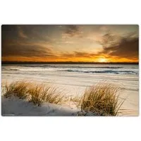 cover-your-desk.de Schreibtischunterlage abwaschbar - Sonnenuntergang auf Sylt - premium Vinyl -Made in Germany, (1 tlg)
