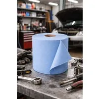 PACKEO Putztuchrollen blau 2-lagig – 500 Blatt je Rolle, 36×36 cm Reinigungstücher (4-tlg., (4x Rollen a 500 Blatt), saugstark & reißfest, perfekt für Öl, Fett, Wasser und Schmutz)