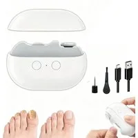 Fyrove Nagelknipser Elektrische Nagelknipser, 2 in 1 Polieren Automatisch, Mit Led-Licht, Stille Nagelknipser Elektrisch für Babys Erwachsene Senioren