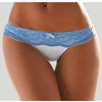 LASCANA String mit breitem Bund aus blumiger Spitze, Dessous