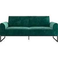 Dorel Home Schlafsofa Adley, 1 Teile, Veloursstoff, Schlaffunktion, Rückenlehne 2-teilig, Sitzhöhe 47,5 cm