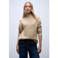 STREET ONE Stehkragenpullover mit Strickmuster