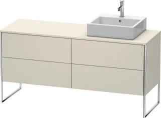 Duravit XSquare Konsolenwaschtischunterbau bodenstehend Taupe Matt 1600x548x778 mm - XS4924R9191 XS4924R9191