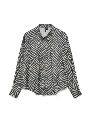 VERO MODA - VMVINA SONYA LS SHIRT WVN GA black - Gr. - XS