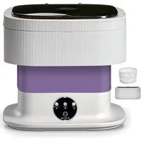 Kityhome Wäscheschleuder Mini Klappbare Waschmaschine 10L mit Touch & Schleuder, 2800 U/min, Klappbare, Mit Schleuderfunktion, Für Reise & Camping