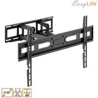 EasyLife TV-Wandhalterung FlexMount Dual E80, 37–80 Zoll – Schwenkbar, Neigbar, Doppelarm Design, (bis 80 Zoll)