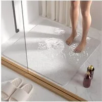 LuxusKollektion Duschmatte Duschmatte Badewannenmatte Weiß 68 x 68 cm (Quadratisch)