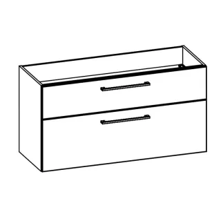 Pelipal Serie 6110 Waschtischunterschrank, B:120cm, H:62,2cm, T:45 cm W09015G12