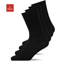 SNOCKS Businesssocken Klassische Socken für Damen (4-Paar) aus Bio-Baumwolle, mit sanftem Rollsaum