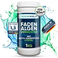 Teichheld Poolpflege Faden-Algenvernichter Teich-klar für kristallklares Wasser Anti Algen, Mit Aktivsauerstoff 7x stärkere Schnell-Aktiv-Formel