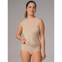 comazo Spitzentop aus Modal mit zarter Spitze