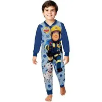 United Labels® Jumpsuit Feuerwehrmann Sam Jumpsuit Overall Pyjama Schlafanzug langarm