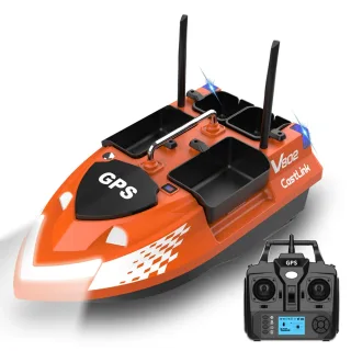 Flytec V802 PRO RTR 2.4G RC Bait Boat GPS Smart 160 Fishing Points 500m Dual Antenna 4 Hutch Load 3KG Automatic Cruise R