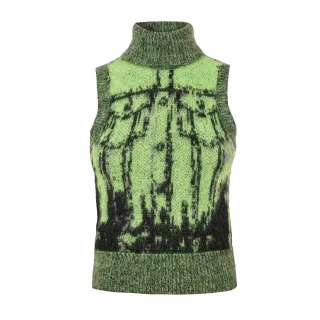 Diesel - "Sifnos" Top für Damen, Rollkragen, Jerseyware (Leuchtend Limone)