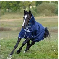 Bucas Pferde-Regendecke Bucas Freedom Turnout Light Full Neck 0g - Navy