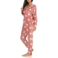 Normann Pyjama Damen Schlafanzug Einteiler Jumpsuit Overall Sterneoptik