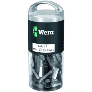Wera 867/1 TORX DIY 100, TX 25 x 25 mm, 100-teilig - 05072449001
