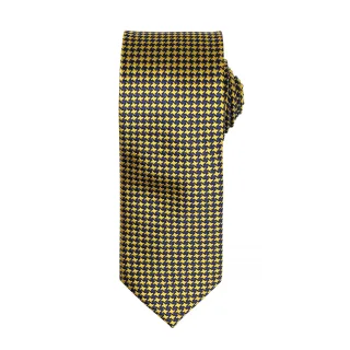 Premier Mens Puppy Tooth Formal Work Krawatte (Gold)