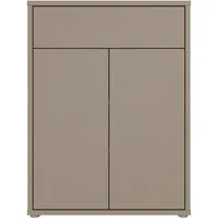 PREISBRECHER Schuhkommode ALICE SPRINGS, in Taupe - 74,5x99,1x34,9cm (BxHxT)