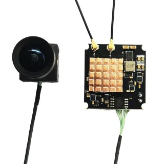 OpenIPC 4K 2W Digital FPV Air Unit Set w/ Dual Antenna 1-Key Record/Scan + Cooling Fan for 2.5Inch Whoop Drones