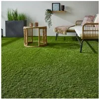 Andiamo Kunstrasen Rasenteppich Bali, Gesamthöhe 31 mm, Made in Belgium, rechteckig, realistische Optik, mit Drainagefunktion, für Balkon & Terrasse