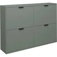 Mäusbacher Schuhkipper in pine green matt lack - 120x86x25cm (BxHxT)