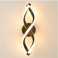 BlingBin LED Wandleuchte Wandlampe Innen 15W 1500LM für Schlafzimmer, Warmweiß, 3000K, LED fest integriert, Warmweiß, gebogene Design Wandlicht für Wohnzimmer Treppenhaus Flur