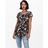 ONLY Shirtbluse ONLNOVA LIFE S/S TOP AOP PTM Viskose, regular fit, Rundhals