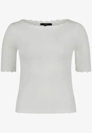 zero - Halbarm-Shirt mit U-Boot-Ausschnitt brilliant white - Gr. - 36