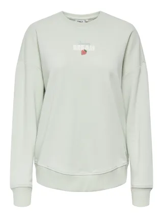 ONLY - ONLKITA L/S SWEAT BOX UB CS SWT Green Lily - Gr. - M